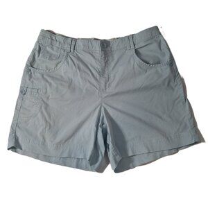 Womens Cargo Chino Boyfriend Shorts Gloria Vanderbilt Size Large High Waisted